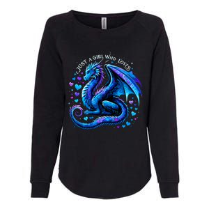 Just A Girl Who Loves Dragons Womens California Wash Sweatshirt