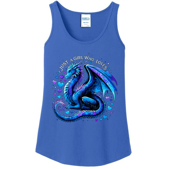 Just A Girl Who Loves Dragons Ladies Essential Tank