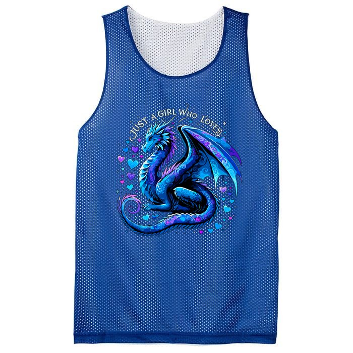 Just A Girl Who Loves Dragons Mesh Reversible Basketball Jersey Tank