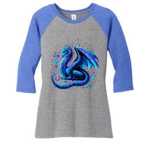 Just A Girl Who Loves Dragons Women's Tri-Blend 3/4-Sleeve Raglan Shirt