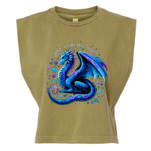 Just A Girl Who Loves Dragons Garment-Dyed Women's Muscle Tee