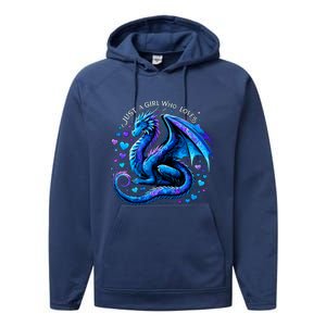 Just A Girl Who Loves Dragons Performance Fleece Hoodie