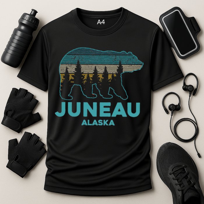 Juneau Alaska Grizzly Bear Souvenir Cooling Performance Crew T-Shirt