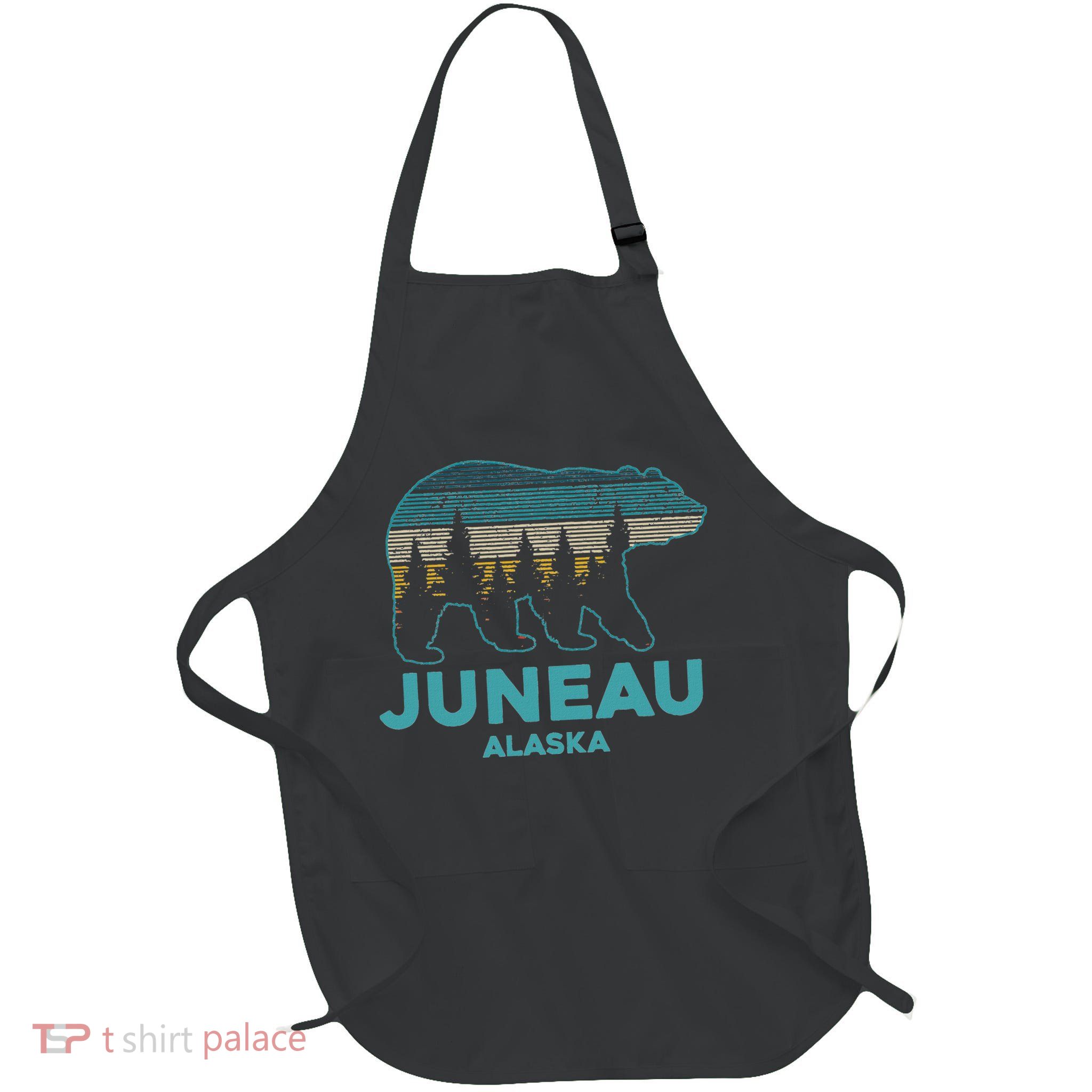 Juneau Alaska Grizzly Bear Souvenir Apron