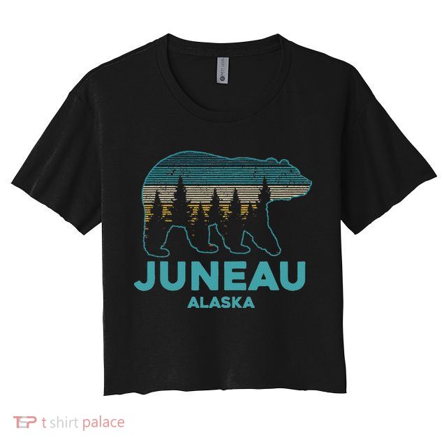 Juneau Alaska Grizzly Bear Souvenir Crop Top