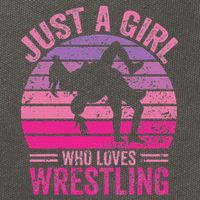 Just A Girl Who Loves Wrestling Funny Wrestle Lover Wrestler Cotton Canvas Backpack