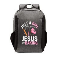 Just A Girl Who Loves Jesus And Baking Bake Cake Cookie Vector Backpack