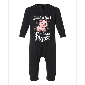 Just A Girl Who Loves Pigs Cute Pig Costume Great Gift Infant Fleece One Piece