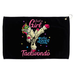 Just A Girl Who Loves Taekwondo Unicorn Tae Kwon Do Gift Grommeted Golf Towel