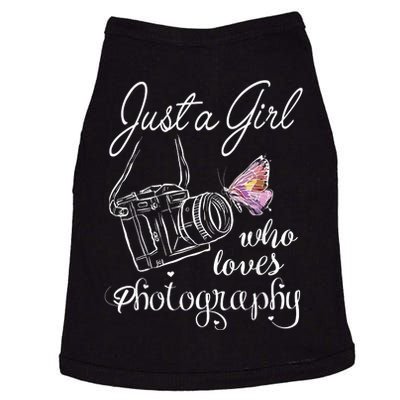 Just A Girl Who Loves Photography Photographer Gift Doggie Tank