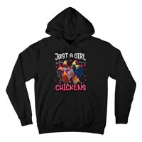 Just A Girl Who Loves Chickens Cute Chicken Lover Farmers Hoodie