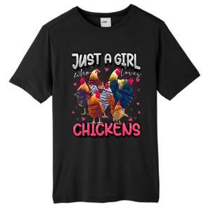 Just A Girl Who Loves Chickens Cute Chicken Lover Farmers Tall Fusion ChromaSoft Performance T-Shirt