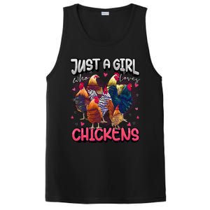 Just A Girl Who Loves Chickens Cute Chicken Lover Farmers PosiCharge Competitor Tank