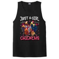 Just A Girl Who Loves Chickens Cute Chicken Lover Farmers PosiCharge Competitor Tank