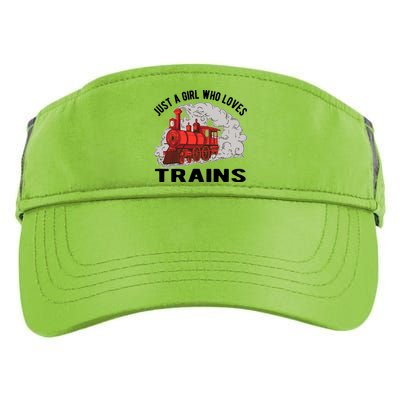 Just A Girl Who Loves Trains Adult Drive Performance Visor