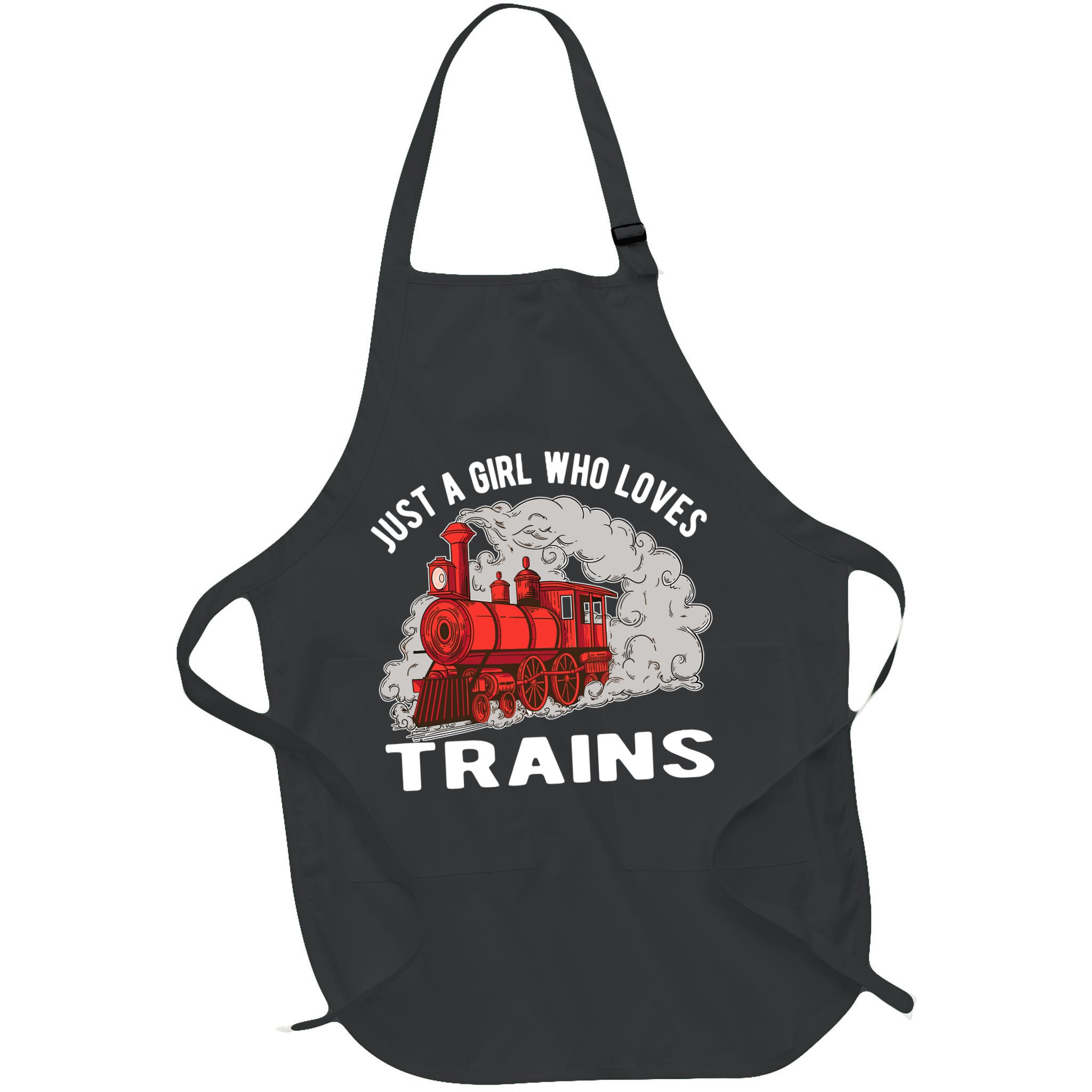 Just A Girl Who Loves Trains Apron