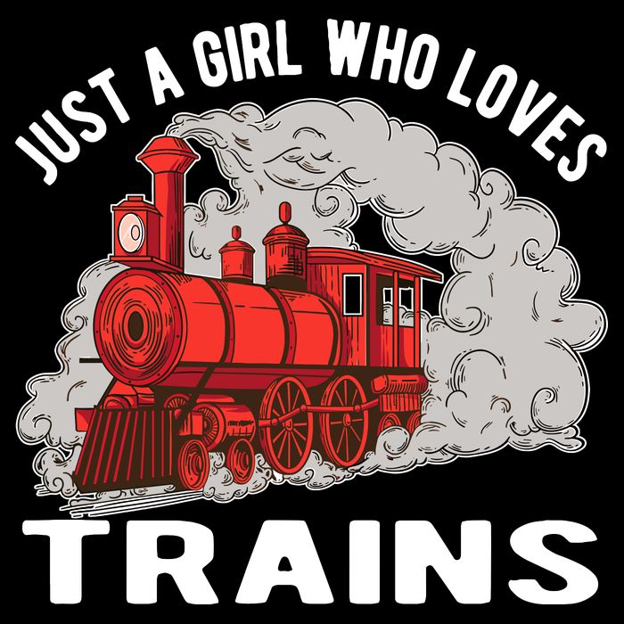 Just A Girl Who Loves Trains T-Shirt