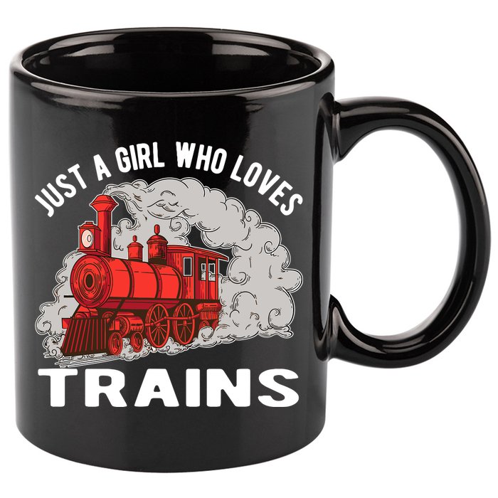 Just A Girl Who Loves Trains 11oz C Handle Ceramic Mug