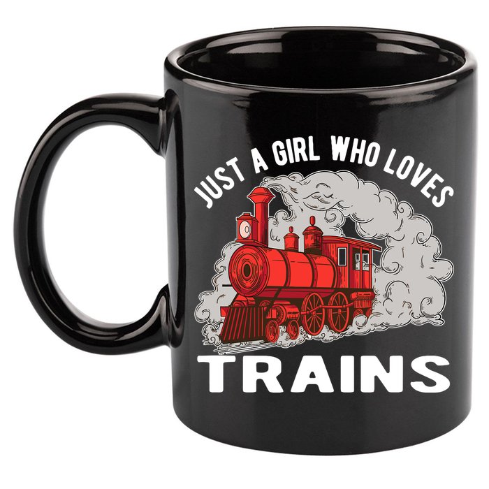 Just A Girl Who Loves Trains 11oz C Handle Ceramic Mug