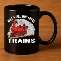 Just A Girl Who Loves Trains 11oz C Handle Ceramic Mug