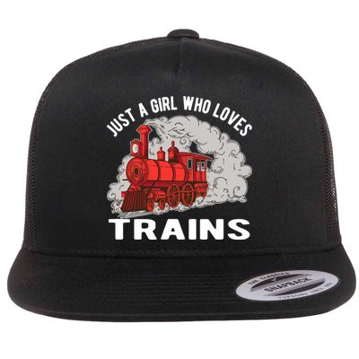 Just A Girl Who Loves Trains Flatbill Hat