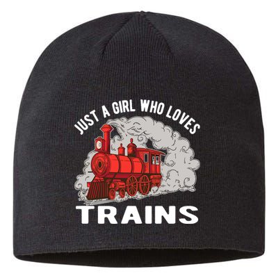 Just A Girl Who Loves Trains Sustainable Beanie