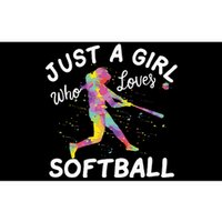 Just A Girl Who Loves Softball Bumper Sticker