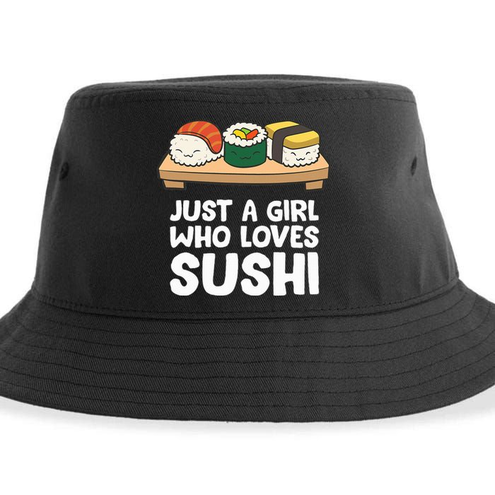 Just A Girl Who Loves Sushi Sustainable Bucket Hat