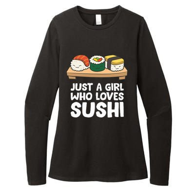 Just A Girl Who Loves Sushi Womens CVC Long Sleeve Shirt