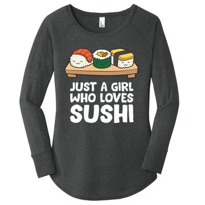 Just A Girl Who Loves Sushi Women's Perfect Tri Tunic Long Sleeve Shirt