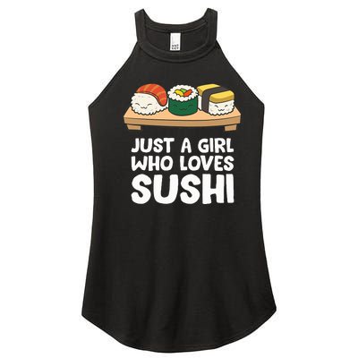 Just A Girl Who Loves Sushi Women’s Perfect Tri Rocker Tank