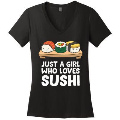 Just A Girl Who Loves Sushi Women's V-Neck T-Shirt