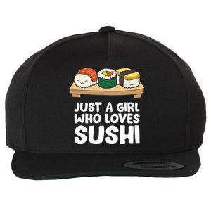 Just A Girl Who Loves Sushi Wool Snapback Cap