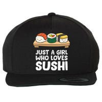 Just A Girl Who Loves Sushi Wool Snapback Cap