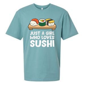 Just A Girl Who Loves Sushi Sueded Cloud Jersey T-Shirt