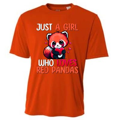 Just A Girl Who Loves Red Pandas Red Panda Girls Cooling Performance Crew T-Shirt