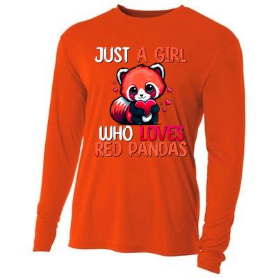 Just A Girl Who Loves Red Pandas Red Panda Girls Cooling Performance Long Sleeve Crew