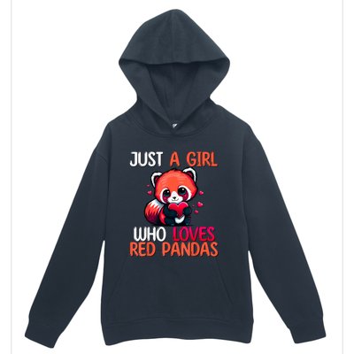 Just A Girl Who Loves Red Pandas Red Panda Girls Urban Pullover Hoodie