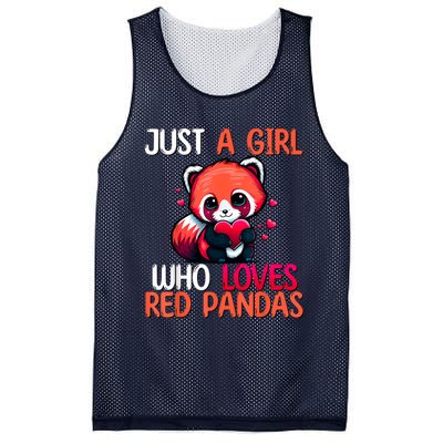 Just A Girl Who Loves Red Pandas Red Panda Girls Mesh Reversible Basketball Jersey Tank