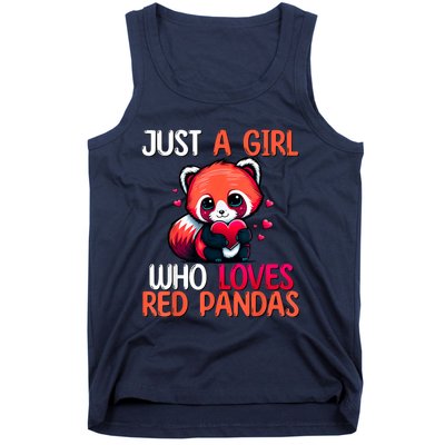 Just A Girl Who Loves Red Pandas Red Panda Girls Tank Top