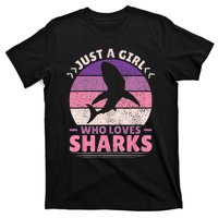 Just A Girl Who Loves Sharks Lover Shark Stuff Funny Shark T-Shirt