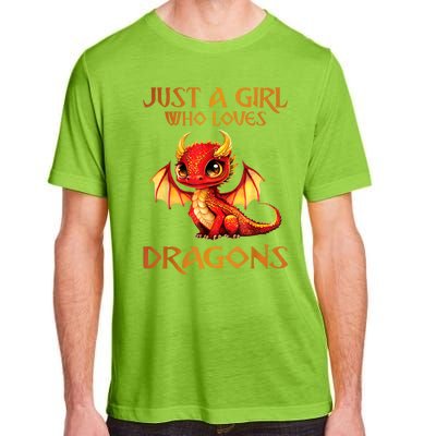 Just A Girl Who Loves Dragons Adult ChromaSoft Performance T-Shirt