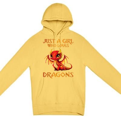 Just A Girl Who Loves Dragons Premium Pullover Hoodie