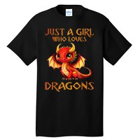 Just A Girl Who Loves Dragons Tall T-Shirt