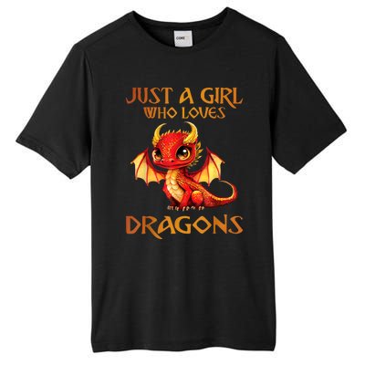 Just A Girl Who Loves Dragons Tall Fusion ChromaSoft Performance T-Shirt