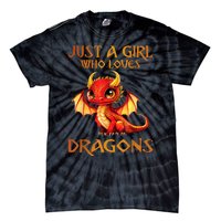 Just A Girl Who Loves Dragons Tie-Dye T-Shirt