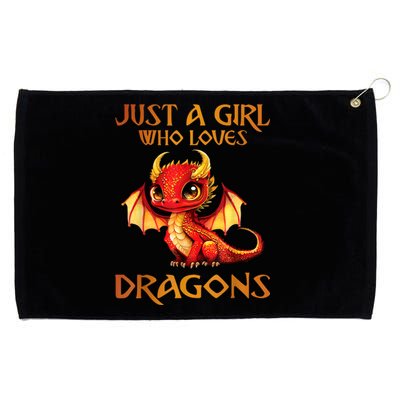 Just A Girl Who Loves Dragons Grommeted Golf Towel