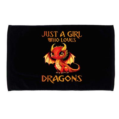 Just A Girl Who Loves Dragons Microfiber Hand Towel