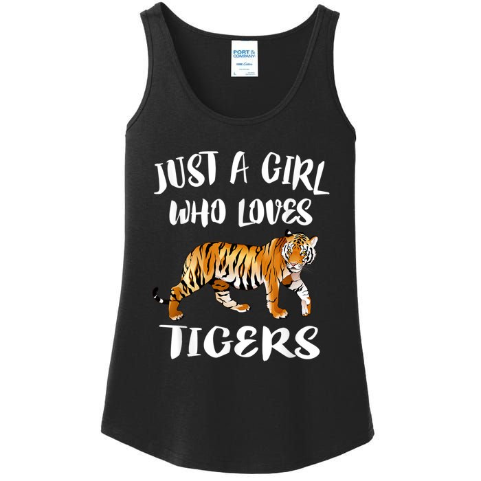 Just A Girl Who Loves Tigers Tiger Animal Lover Gift Ladies Essential Tank