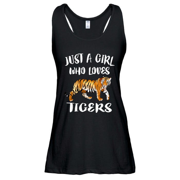 Just A Girl Who Loves Tigers Tiger Animal Lover Gift Ladies Essential Flowy Tank